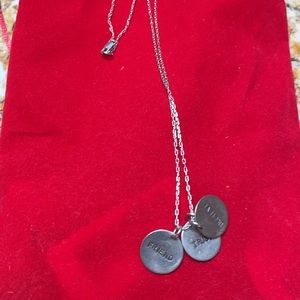 Christie Martin silver friendship necklace